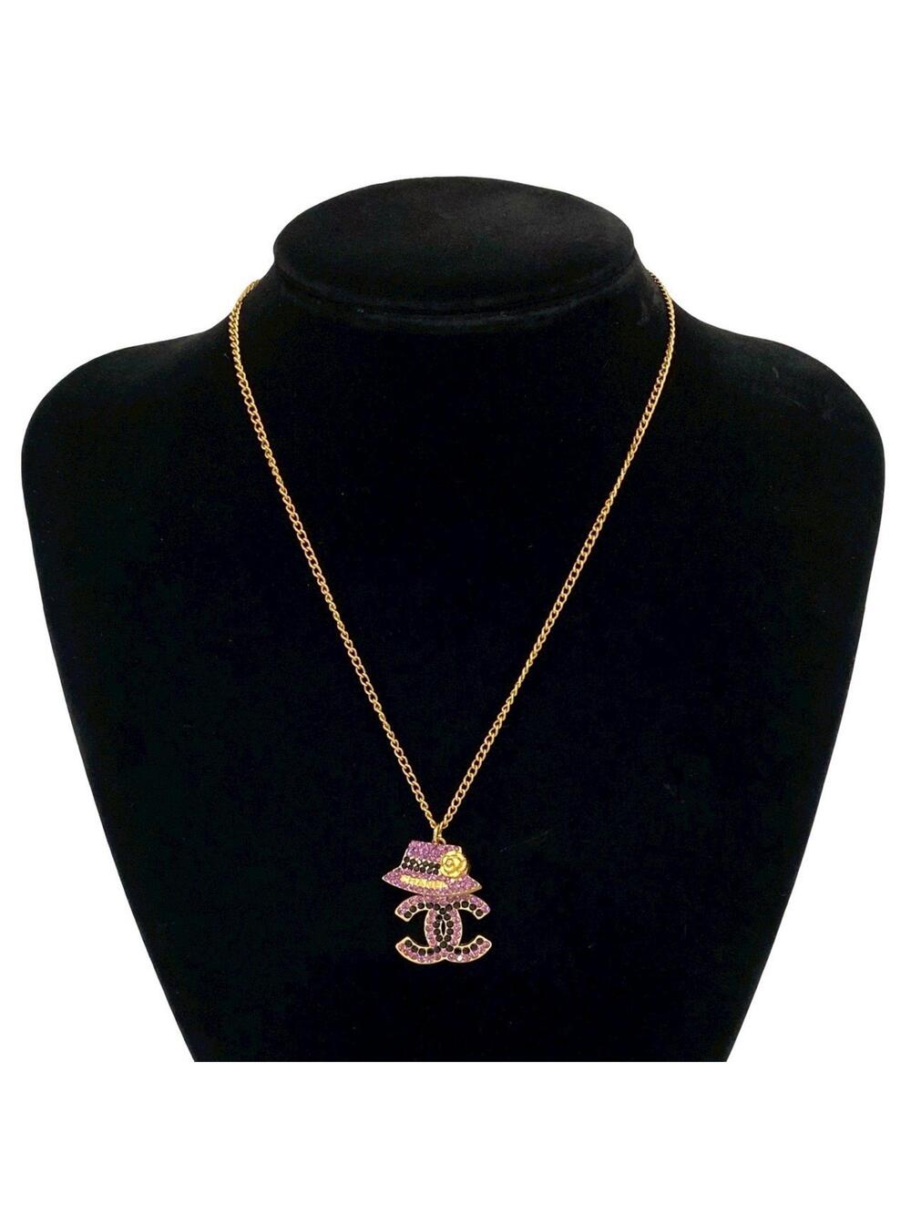 Chanel Cc Logo Pendant Necklace Metal #209717C11B
